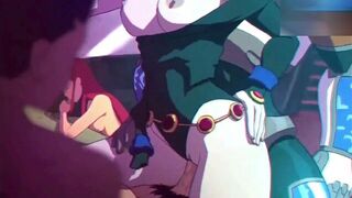 Teen Titans Cartoon group SEX party - porn video