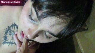 My best friend swallows my entire cock and becomes very slutty for the occasion - porn video