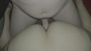 Watching a horror movie made her want to bounce on my big cock - porn video