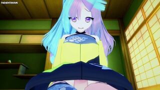 Iono from Pokemon Gives You A Footjob Hentai POV - porn video