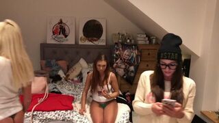 Non Nude Tease of Czech Teens Party Lingerie and Mini Skirts Try On at Home - porn video