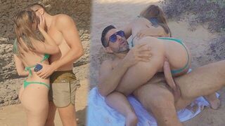 Hot White Bubble Butt Portuguese Gets Picked Up in the Beach - porn video