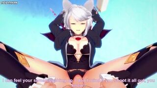 Fraux from Granblue Fantasy Gives You A Footjob Hentai POV - porn video